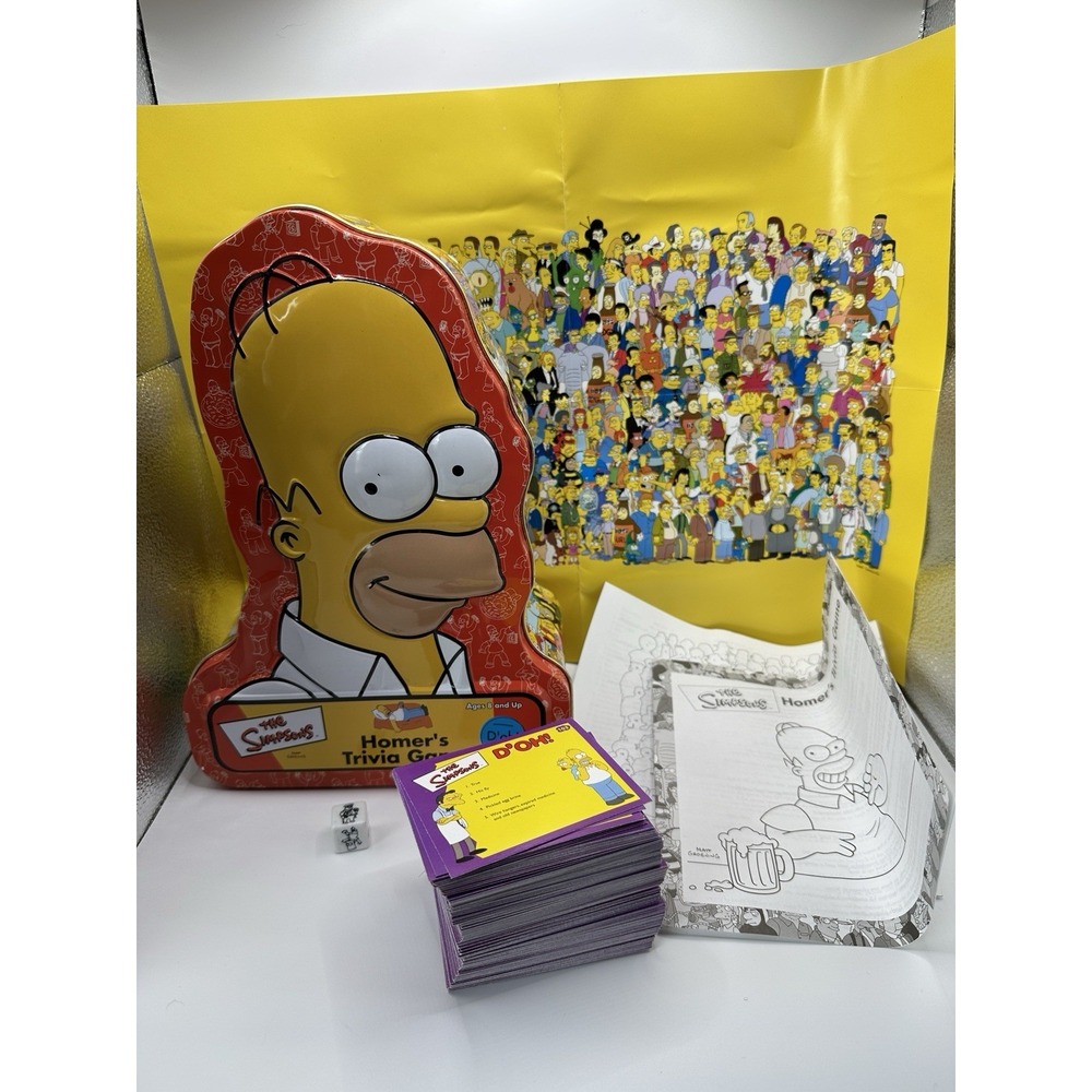 The Simpsons Homer's Trivia Game Collectible Tin Complete‎ Game